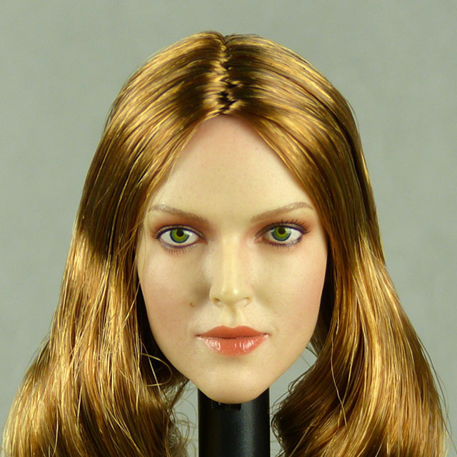 GAC Toys 1/6 Scale Female Caucasian Head Sculpt (Pale Suntan) With Rooted Brunette Hair
